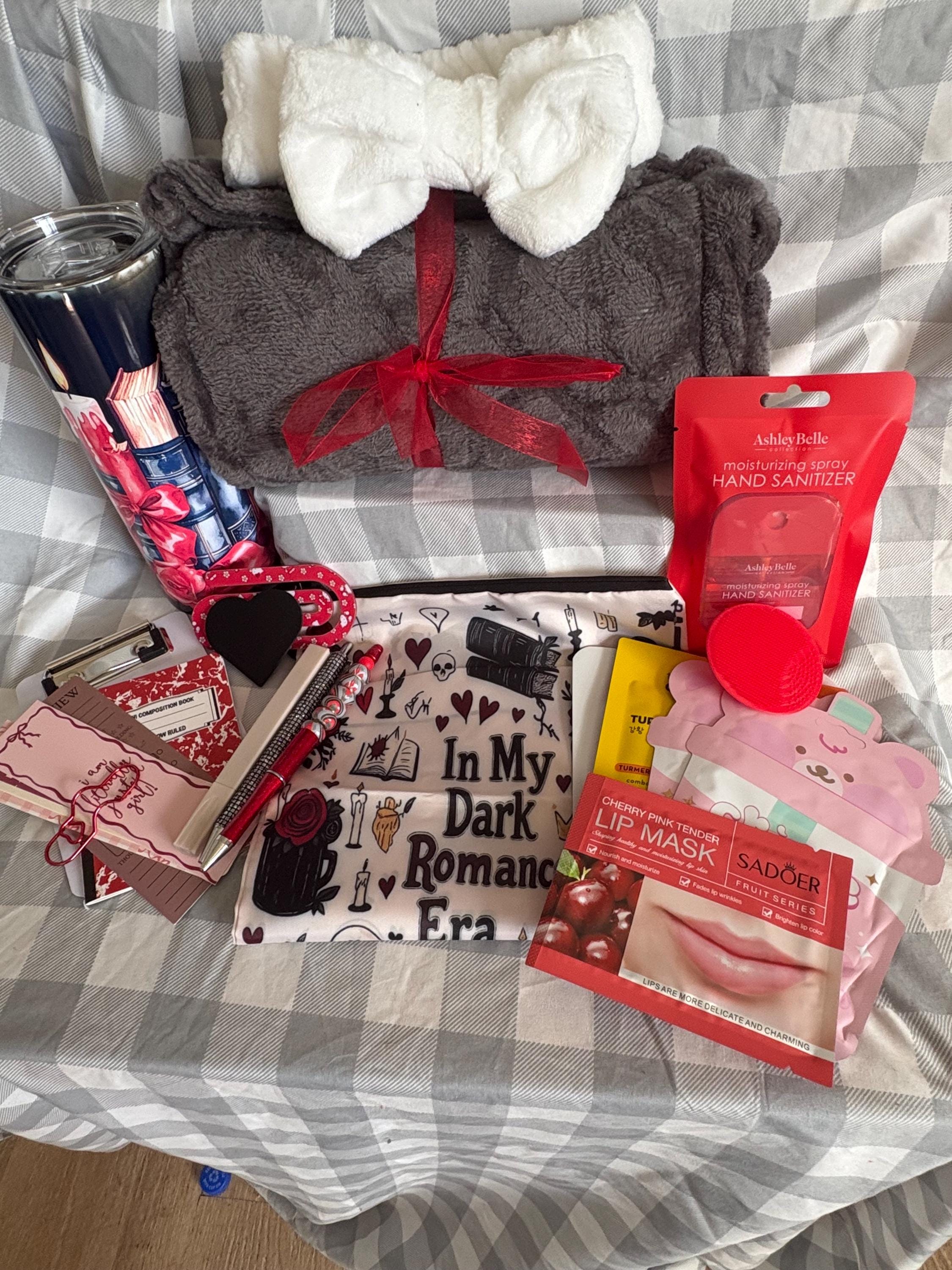 Cozy Romance Book Box | Blind Date with a Book Bundle + Spa Relaxation Kit, 16-18 Items