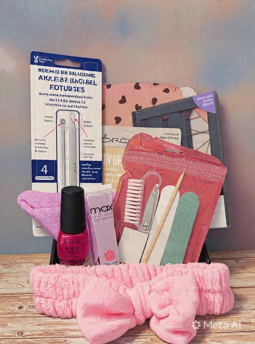 Mini Spa Self Care Gift Set | Pampering Gift for Women with 8-10 Spa Items in Canvas Tote