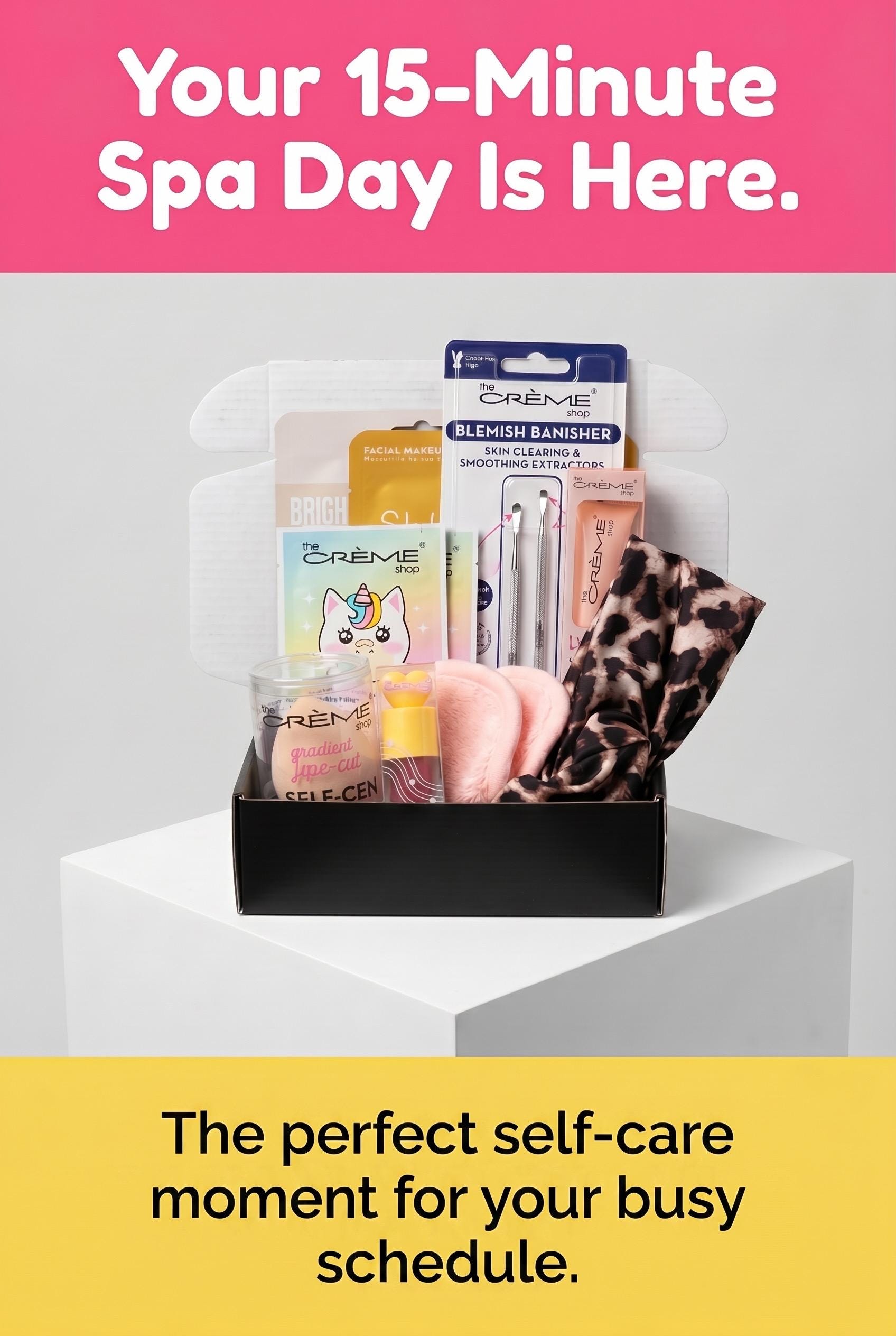 Mini Spa Self Care Gift Set | Pampering Gift for Women with 8-10 Spa Items in Canvas Tote