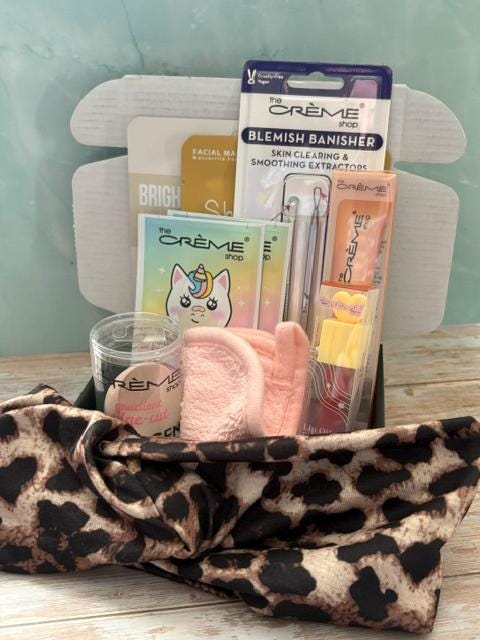 Mini Spa Self Care Gift Set | Pampering Gift for Women with 8-10 Spa Items in Canvas Tote
